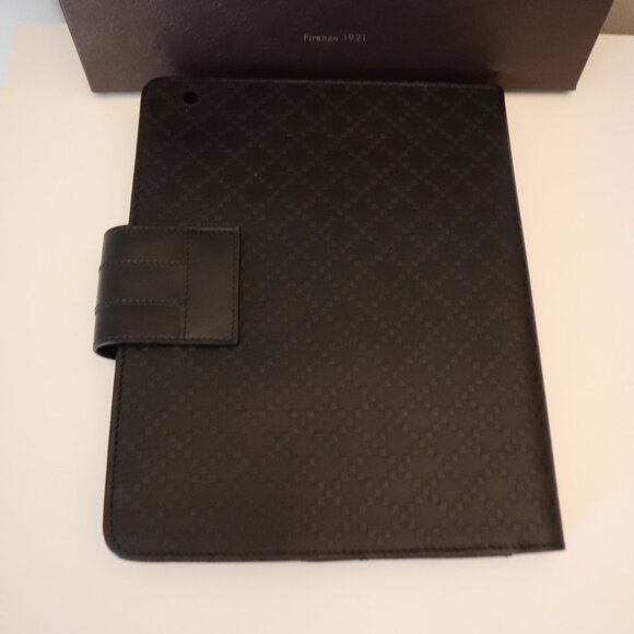 GUCCI Hilary Lux Diamante iPad Case Black Leather - Picture 2 of 7